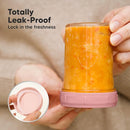 KeaBabies 4pk 8oz Glass Baby Food Containers with Lids - Leak-Proof, Microwavable Small Glass Jars, Baby Purees & Toddler Snack Storage Containers, BPA-Free, Dishwasher & Freezer Safe (Roseate) by TinyTreasures Baby Boutique