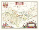 Vintage Map of Breslau (Wroclaw), Poland 1665