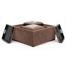 Avalon - Square Coffee Table, Storage Ottoman by HouseOfZazla