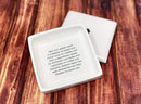 Baptism Gift, First Communion Gift, or Confirmation Gift – Square Ceramic Keepsake Box with Irish Blessing and Shamrock in Green by TinyTreasures Baby Boutique