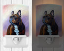 French Bulldog Ceramic Night Light Compact, UL-Certified, Ideal for Bedroom, Bathroom, Nursery, Hallway, Kitchen, 6x4x3, Multicolor