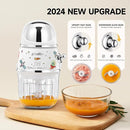 Baby Food Maker Mini Cute and Small Food Processor Puree Blender Grinder Chopper 1.2 Cup Glass Bowl with 6 Blade Electric (Spaceman-White) by TinyTreasures Baby Boutique