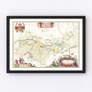 Vintage Map of Breslau (Wroclaw), Poland 1665