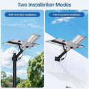 11000W Solar Street Light Outdoor with Dual Solar Panels IP65 Waterproof – 650,000LM 3-Sided LED Lights, 144pcs LEDs, 50000mAh Battery, Motion Sensor, Dusk to Dawn for Parking Lot, Yard,Garden by GreenHaven Gardens