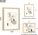 upsimples 9x12 Frame, Natural Solid Wooden Picture Frames, Display 6x8 with Mat or 9 x 12 Without Mat, Wall or Tabletop, 1 Pack, Natural by CozyNest Decor