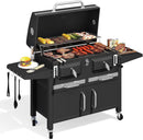 MELLCOM 36 In Extra Large Charcoal Grill - 620 Sq.In Oversized BBQ Area with Storage Cabinet & Individual Lifting Charcoal Trays, Thermometer and Foldable Side Tables for Outdoor by GreenHaven Gardens