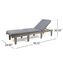 Ariana Wood Chaise Lounge with Cushion