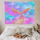 HZOHNAGO Mermaid Scales Tapestry Colorful Shiny Scales Mermaid Tail Pattern Printed Wall Tapestry Wall Hanging for Bedroom Living Room Dorm 80" W x 60" H by CozyNest Decor