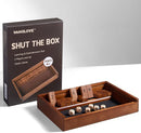 VAMSLOVE Shut The Box Dice Game Wooden Board Table Math Game for 2 Players and Up, 12 Numbers Close The Box with 6 Dice for Kids Adults Family (Instructions Included) by TinyTreasures Baby Boutique