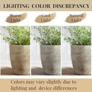 17.7"+13.8"+9.8" Dia Round Concrete Planter Set of 3, Large Indoor Outdoor Planter, Flower Pots with Drainage Holes and Sealing Plug for Garden, Patio, Home, Office Weathered Concrete Gray by GreenHaven Gardens