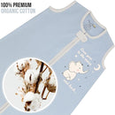 Baby Sleep Sack 1.0 TOG, Organic Cotton Baby Wearable Blanket with Two-Way Zipper, Swaddle Transition Baby Sleeping Bag, All-Season Sleep Sack for Newborn Infant Toddler Boy Girl, 0-6 Months, 1-Pack by TinyTreasures Baby Boutique
