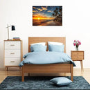 DZL Art S74769 Canvas Painting Print Paradise Tropical Island Beach with Palms Photograph Print Nature Pictures Wall Art Canvas Prints Painting for Living Room Bedroom Decor Office Wall Decor by CozyNest Decor