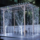 Lighting EVER 594 LED Curtain Lights Cool White, Hanging Fairy String Lights for Bedroom Wall, Indoor Outdoor Backdrop Lights for Wedding, Party, Patio Gazebo (20x10ft, 27 Strings, 9" Apart) by CozyNest Decor