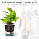 Indoor Self Watering Planters with Drainage Holes and Saucers, 8, 7, 6.5, 6, 5.5, 5 Inches, White, 6 Pots by GreenHaven Gardens