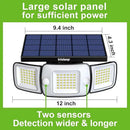 intelamp Solar Outdoor Lights,6000mAh Motion Sensor with Dual Sensors,Waterproof Solar Flood Lights 270°Wide Angle for Outside with 3 Modes by GreenHaven Gardens