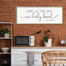 SRSZHIYUE Give Us This Day Our Daily Bread Sign Wall Decor Art 40"×15" Matthew 6:11 Dining Room Kitchen Large Wood Framed Wall Hanging (Wood) by CozyNest Decor