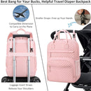Diaper Bag Backpack Tote for Women Large Capacity, Baby Bag with Insulated Pockets Multifunctional Diaper Bags For Baby Girl Boy Waterproof Baby Bags For Boys Girls Maternity Bag Baby Pink by TinyTreasures Baby Boutique