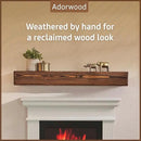 Handmade Fireplace Mantel Shelf, Extra Wide Rustic Wood Mantles for Over Fireplace, Wall Mounted Floating Mantel Shelves for Living Room Decor (Light Walnut, 72 inches) by CozyNest Decor