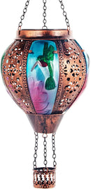Hot Air Balloon Solar Lantern Hummingbird Lights, Flickering Flame Solar Hanging Lights for Outside,Waterproof for Garden Yard Patio Porch Decoration（Hummingbird） by GreenHaven Gardens