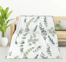 HGOD DESIGNS Watercolor Eucalyptus Flannel Fleece Bed Blanket Throw Blanket Lightweight Cozy Plush Blanket for Bedroom Living Rooms Sofa Couch 40"x50" by CozyNest Decor