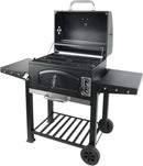 Grill Boss 24 Inch Charcoal BBQ Grill with Side Shelves, Built-In Thermometer, Black by GreenHaven Gardens