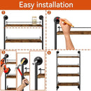 IBUYKE Spice Rack Wall Mount,4 Tier Hanging Seasoning Organizer,Large Spice Rack for Wall for up to 50 Jars,Spice Organization for Kitchen Cabinet,Bathroom,Pantry,Living Room,Brown TLJ016H by CozyNest Decor