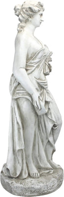Design Toscano Summer Woman of The Four Seasons Indoor/Outdoor Garden Statue, 11 inches Wide, 33 inches Tall, Cast Stone Resin, Antique Stone Finish by GreenHaven Gardens