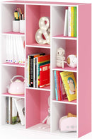 Furinno Luder Bookcase / Book / Storage , 11-Cube, White/Pink by TinyTreasures Baby Boutique