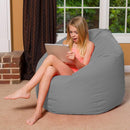 Posh Creations Bean Bag Chair for Kids, Teens, and Adults Includes Removable and Machine Washable Cover, Solid Gray, 48in - X-Large by TinyTreasures Baby Boutique