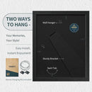 8.5x11 Picture Frame Set of 3 - Black Woodgrain, Solid Wood & HD Tempered Glass, Table Display or Wall Hanging by CozyNest Decor