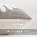 HWY 50 Grey Gray Decorative Throw Pillow Covers 18x18 Inch (1 Piece), Modern Embroidered Cotton Farmhouse Cushion Cover Pillow Case for Couch Living Room Bed Sofa, Sunflower by CozyNest Decor