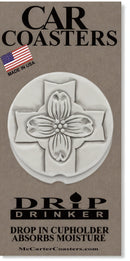 Dogwood Cross Car Coasters