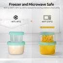 U-Taste 3oz 6oz Small Storage Containers: Food Grade Liquid-Silicone Freezer Box with Airtight Lid, Microwave Safe with Clear Measurements, Reusable for Meal Prepping Portion (Set of 4, Aqua Sky) by TinyTreasures Baby Boutique
