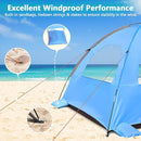 NXONE Beach Tent Sun Shade Shelter for 3/4/6 Person Person with UV Protection, Extended Floor, 3 Mesh Roll Up Windows & 8.0/8.5mm Fiberglass Rods丨Carry Bag Included by TinyTreasures Baby Boutique