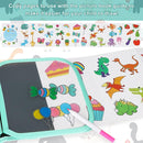Erasable Doodle Set for Kids - Magic Drawing Book With 12 Watercolor Pens, 14 Page Reusable Book, Road Trip Car Game Writing Painting Set for Boys and Girls (Orange Cats) by TinyTreasures Baby Boutique