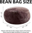 Bean Bag Chair 3Ft, Memory Foam Filled, Large Beanbag Chairs for Adults and Teens, Soft Sofa with Removable Flannel Cover, Round Couch for Living Room Bedroom College Dorm (Brown, 3FT-36×36"×24") by CozyNest Decor