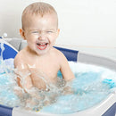 TPN Collapsible Baby Bathtub, Baby Bath Tub with Soft Cushion & Real-Time Thermometer, Baby Bathtub Infant to Toddler Tub (0-36 Months), Portable Newborn Travel Bath tub by TinyTreasures Baby Boutique