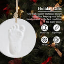 Baby Handprint Footprint Keepsake Ornament Kit, Personalized Baby Foot Printing Kit for Newborn Clay Impression Handmade DIY Imagination to Create by TinyTreasures Baby Boutique