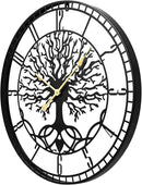 Tree of Life Wall Clock – Elegant 24-Inch Oversized Metal Farmhouse Decor for Living Room, Modern Battery Operated Wall Clock with Silent Operation by CozyNest Decor