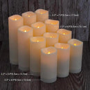 Aignis 12pcs Flameless LED Candles Battery Operated with 10-Key Remote Timer, Outdoor Indoor Waterproof, Warm Flickering Glow for Cozy & Romantic Home/Wedding/Holiday Décor(D2.2''xH4/5/6/7'') by CozyNest Decor
