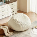 Premium Beige Bean Bag Chair for Adults with Armrest- Ultra Plush Memory Foam Lounge Sofa & Comfy Reading Nook Chair for Bedroom, Living Room & Dorm (White, 4FT) by CozyNest Decor