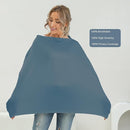 Breathable Car Seat Cover for Babies – Multi-Purpose Soft Rayon Nursing Cover for Breastfeeding, High Stretchy Infant Carseat Canopy, Stroller Cover (Smooth Rayon, Blue) by TinyTreasures Baby Boutique