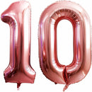 GOER Number 10 Balloons for 10th Birthday Party Decorations,42 Inch Jumbo Foil Helium Balloons for 10th Anniversary (Rose Gold) by TinyTreasures Baby Boutique