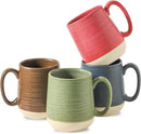Hasense Coffee Mugs Set of 4, 15 oz Large Porcelain Mugs with Handle for Women Men, Colorful Christmas Coffee Cups for Latte, Tea, Cappuccino, Microwave & Dishwasher Safe by CozyNest Decor