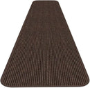 House, Home and More Indoor Outdoor Double-Ribbed Carpet Runner with Skid-Resistant Rubber Backing - Bittersweet Brown - 4 Feet x 40 Feet by CozyNest Decor