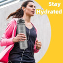OLDLEY 32 oz Water Bottle, Motivational Water Bottle with Time Marker, Sports Water Bottle With Strap, Leakproof & BPA Free Large Water Bottles for School, Gym, Travel, Outdoor, Tritan,Gray by CozyNest Decor