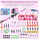 Milerong Kids Fishing Rod, Kids Fishing Pole Portable Telescopic Fishing Rod and Reel Combo Kit for Boys, Girls, Youth - with Spincast Fishing Reel, Fishing Tackles, Fishing Lures, Fishing Lines by TinyTreasures Baby Boutique