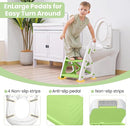 Primlect Potty Training Seat, 2-in-1 Toddler Toilet Seat with Step Stool, Ultra-Stable Potty Chair Attachment, Adjustable Seat and Step Ladder, Non-Slip Design, Splash Guard for Boys and Girls(Green) by TinyTreasures Baby Boutique