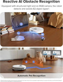 roborock Qrevo Edge Robot Vacuum and Mop, 18,500Pa Suction, Zero-Tangling, AdaptiLift Chassis, Al Obstacle Recognition, Hot Water Mop Washing & Dock Self Cleaning, Corner to Edge Deep Cleaning by CozyNest Decor