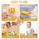 WAJIAYON Baby Breastmilk Popsicle Molds & Baby Fruit Feeder (2 Pack), Baby Food Freezer Tray Storage Containers, Silicone Teething Pacifier Feeder and Teether for Babies,Baby Feeder - Yellow by TinyTreasures Baby Boutique